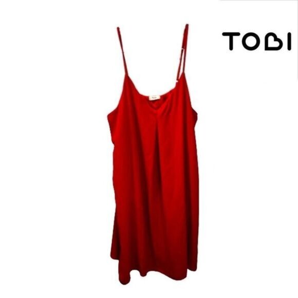 Tobi Women's‎ Slips Cami Spaghetti Strap Pleated Front Under Dress - Picture 1 of 4